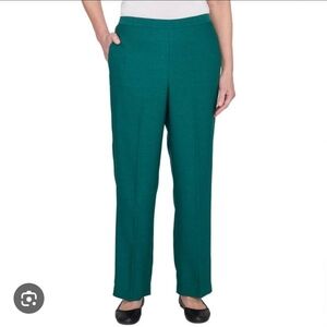 Alfred Dunner Women's Green Trousers